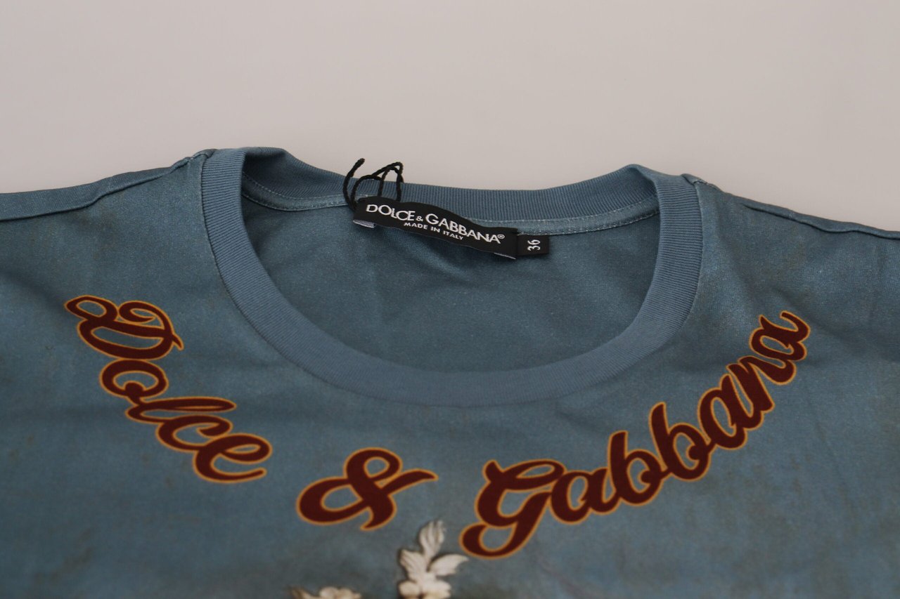 Dolce & Gabbana Multicolor DG Logo Angel Printed Shirt Top Divers