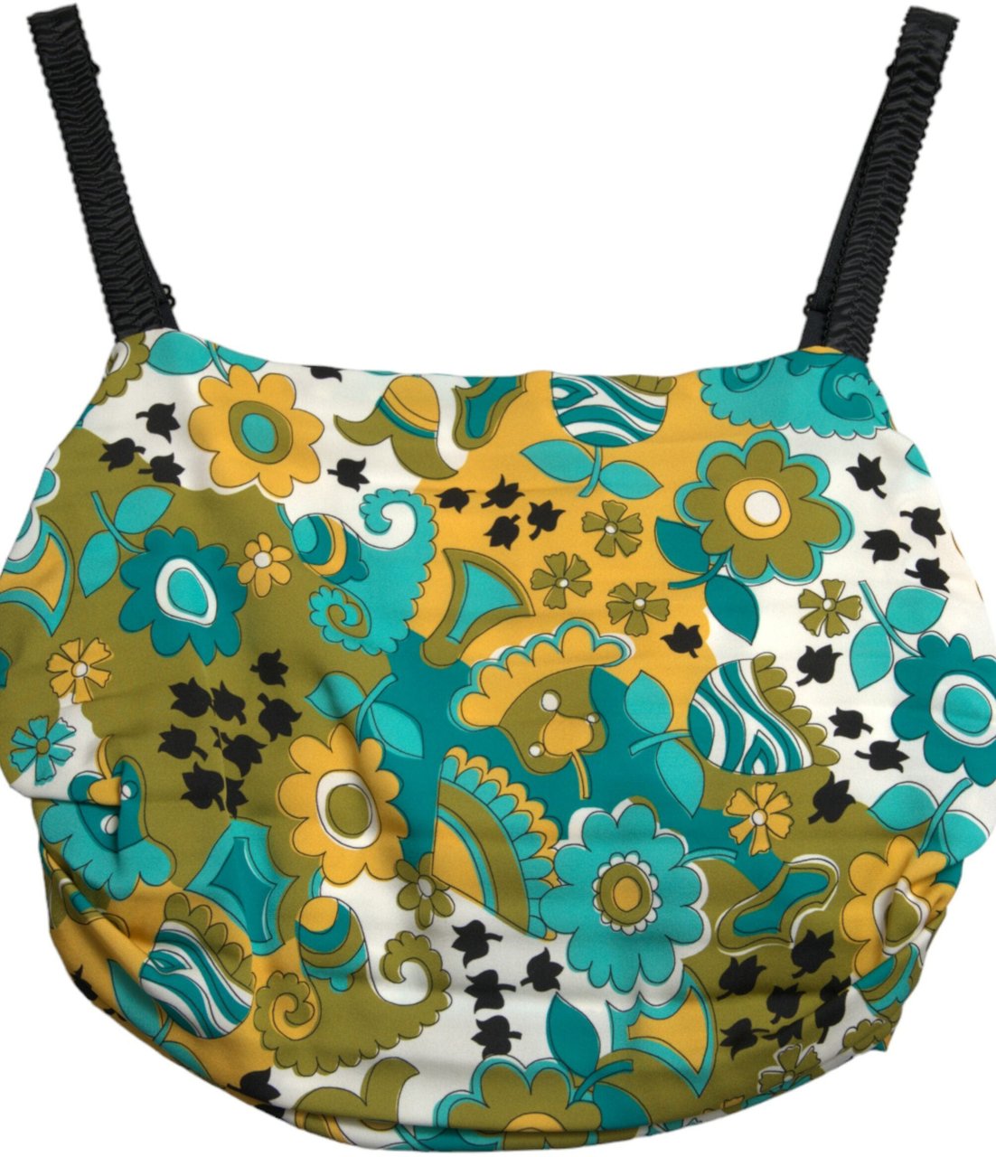 Dolce & Gabbana Multicolor Floral Sleeveless Cropped Top Divers
