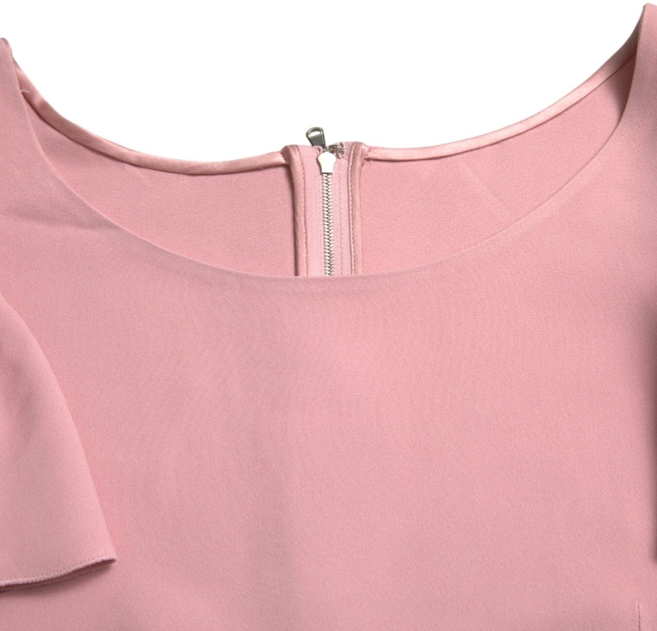Dolce & Gabbana Pink Short Sleeves Round Neck Blouse Top Roze