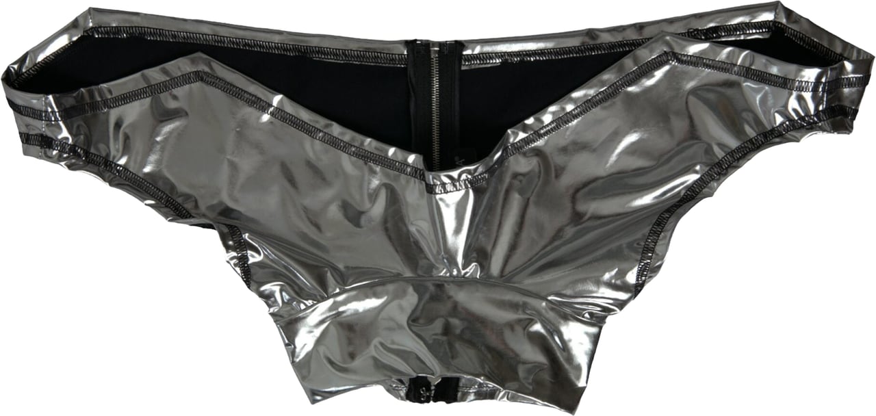 Dolce & Gabbana Silver Polyester Stretch Top Zilver