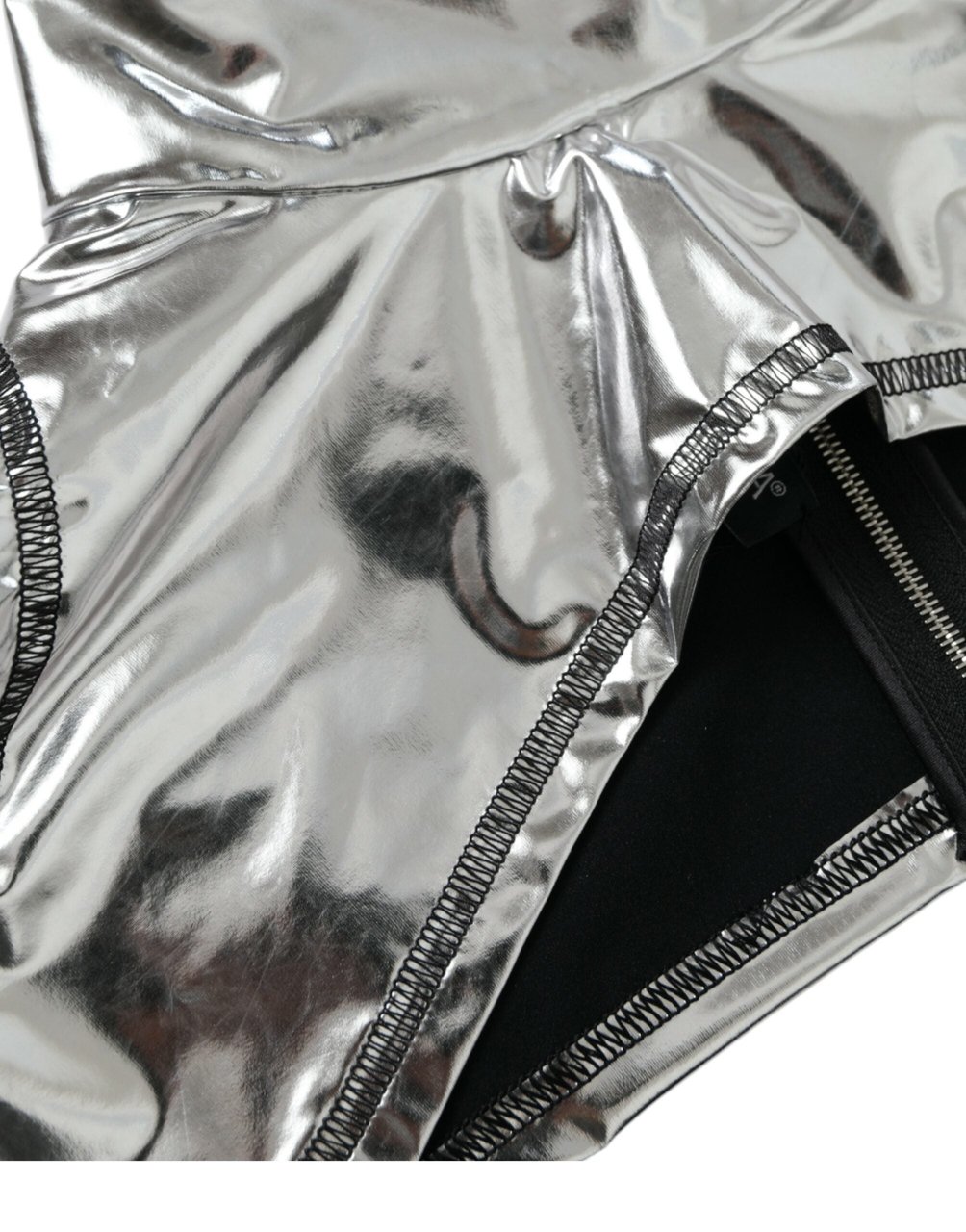 Dolce & Gabbana Silver Polyester Stretch Top Zilver