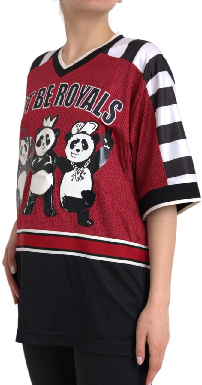 Dolce & Gabbana Multicolor Royals Panda Oversized T-shirt Divers