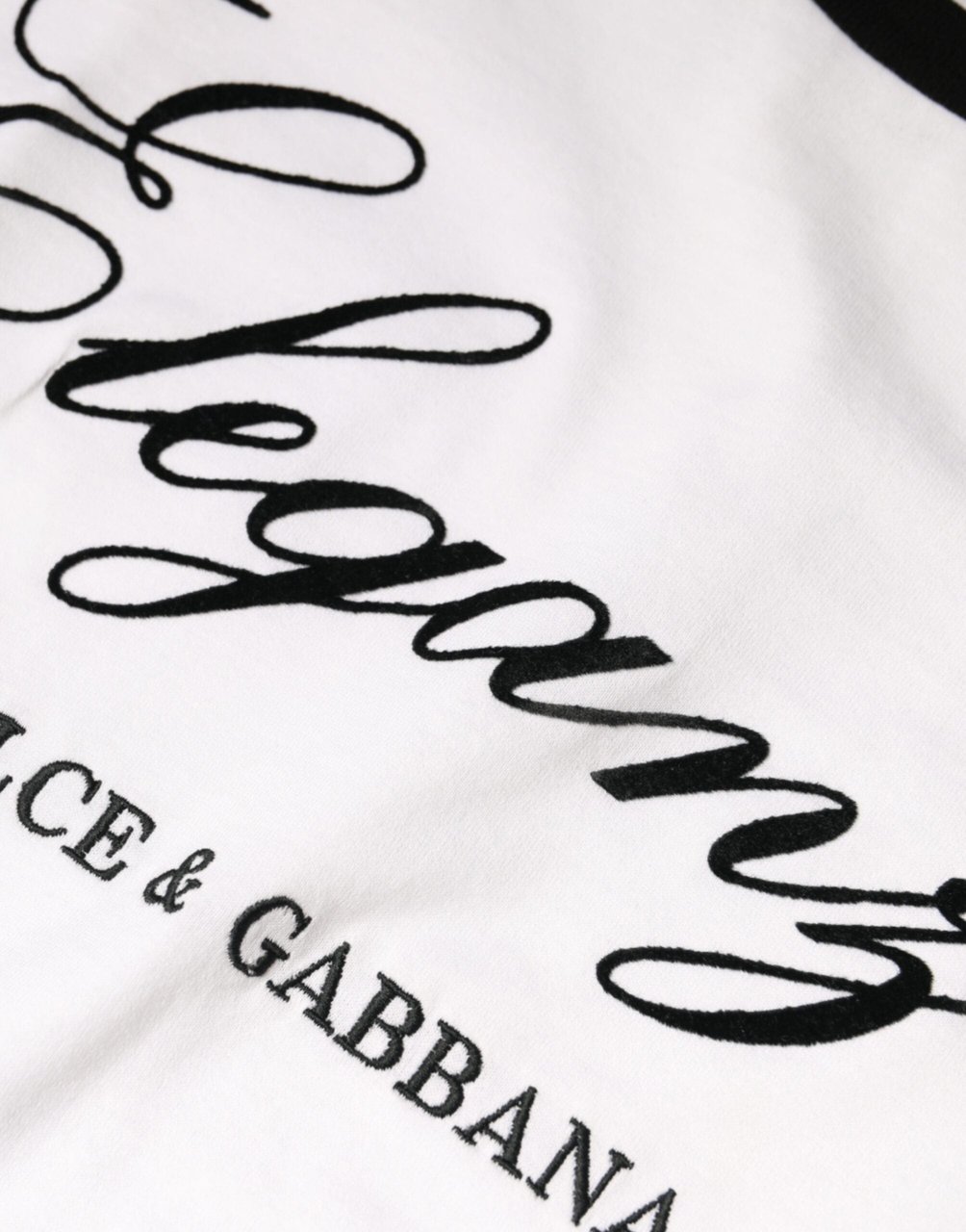Dolce & Gabbana White Eleganza Print Cotton Short Sleeves T-shirt Bruin
