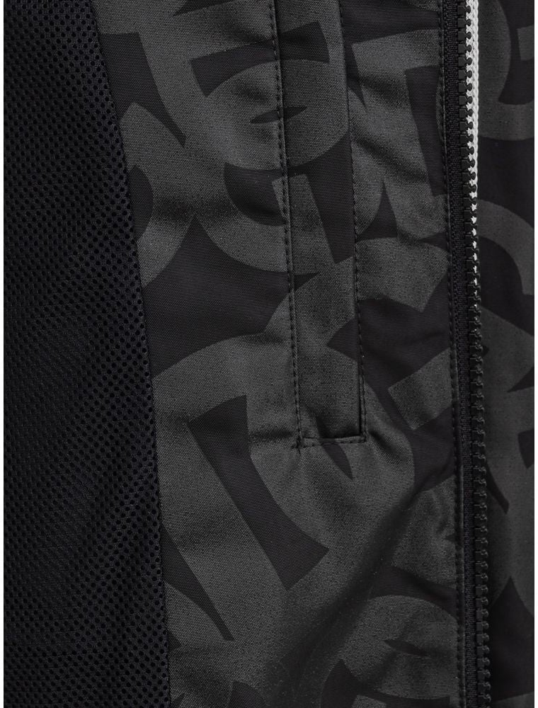 Dolce & Gabbana Black Polyester Shell Jacket Zwart