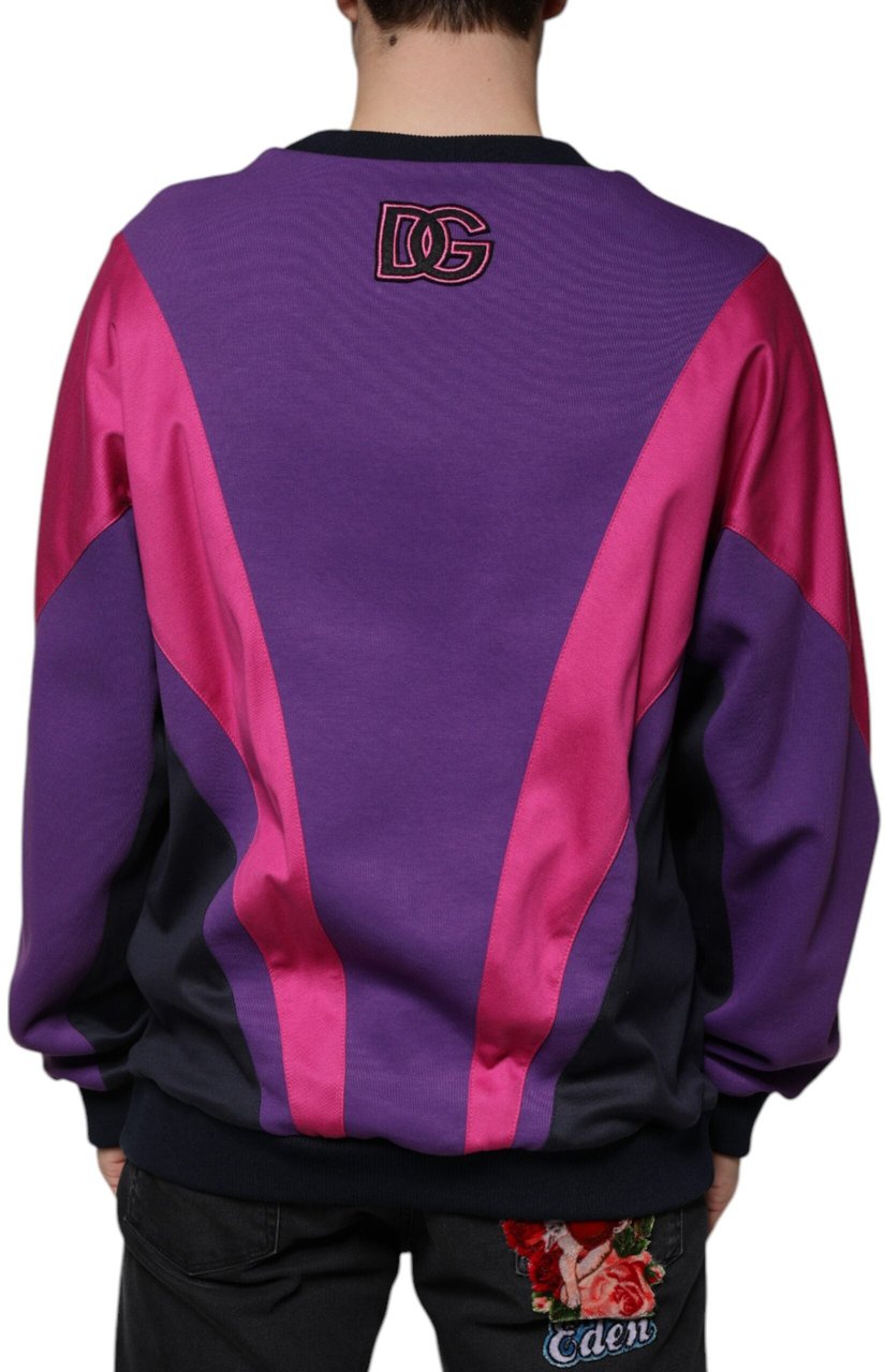 Dolce & Gabbana Multicolor Crew Neck Men Sweatshirt Sweater Divers