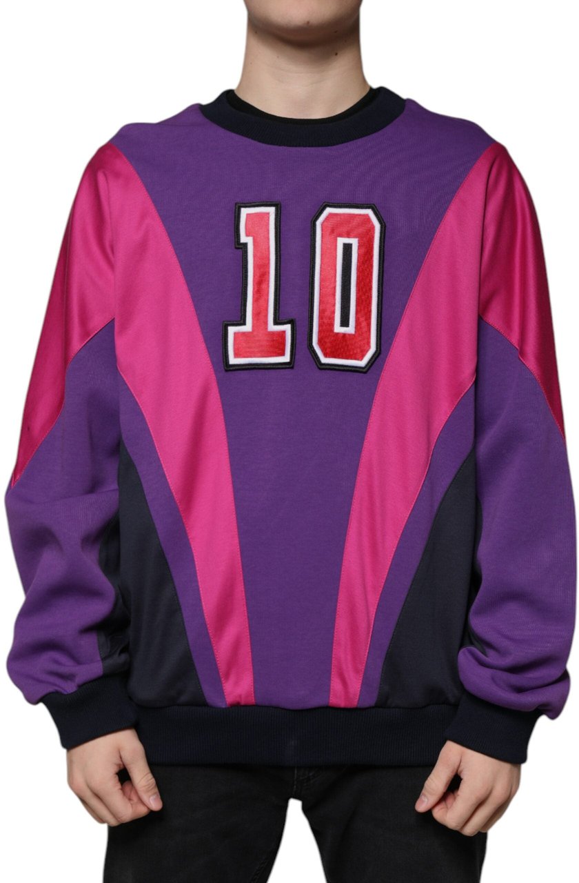 Dolce & Gabbana Multicolor Crew Neck Men Sweatshirt Sweater Divers