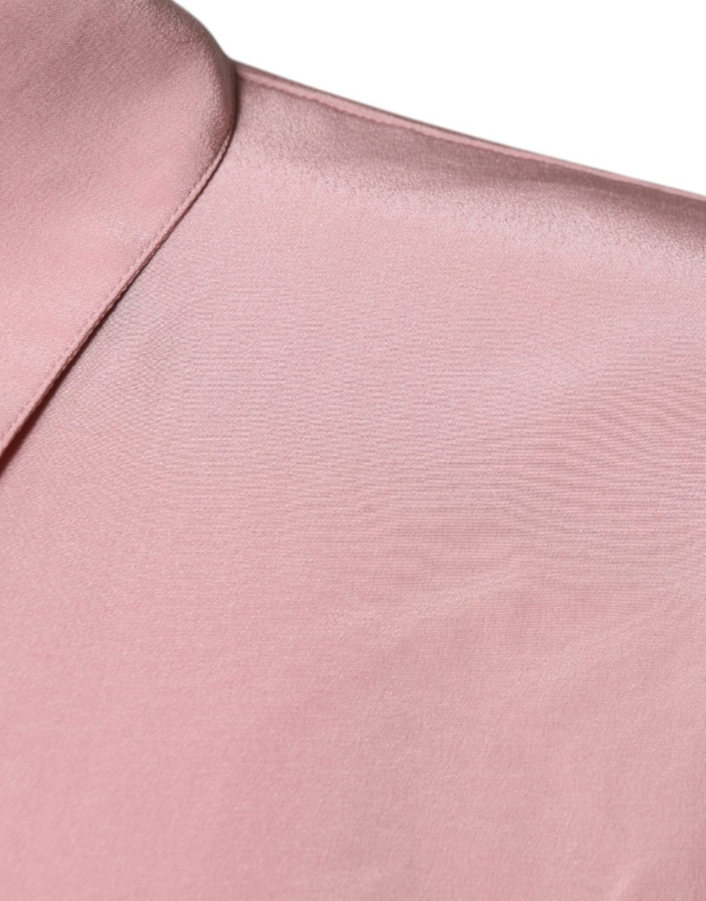 Dolce & Gabbana Pink Cotton Long Sleeves Collared Blouse Top Roze