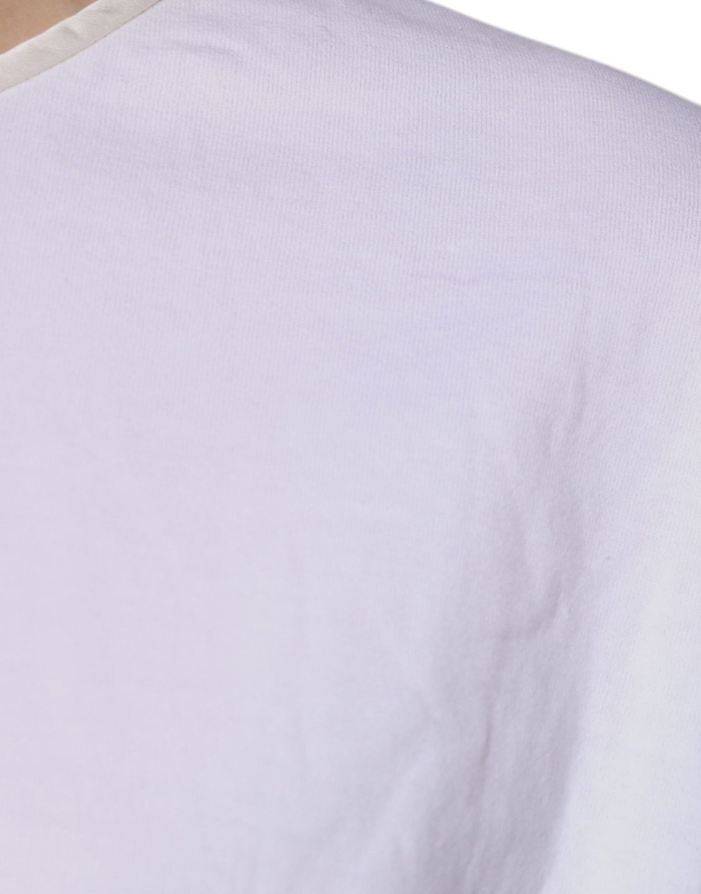 Dolce & Gabbana White Cotton Silk Round Neck Wrap Blouse Top Wit