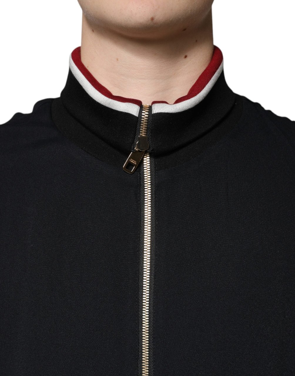 Dolce & Gabbana Black DG King Full Zip Sweatshirt Sweater Zwart