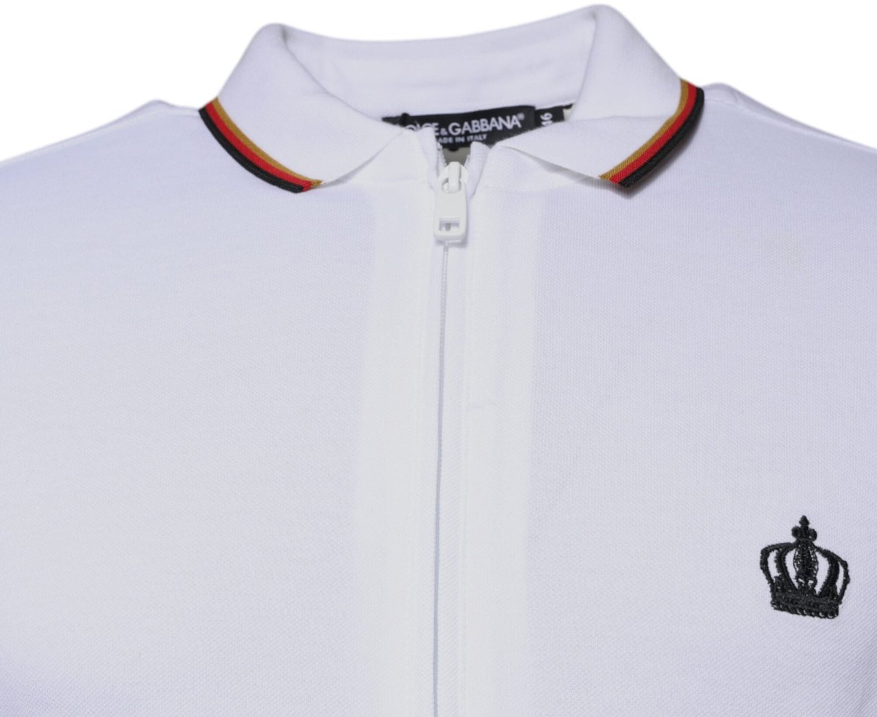 Dolce & Gabbana White Crown Men Full Zip Sweatshirt Sweater Divers