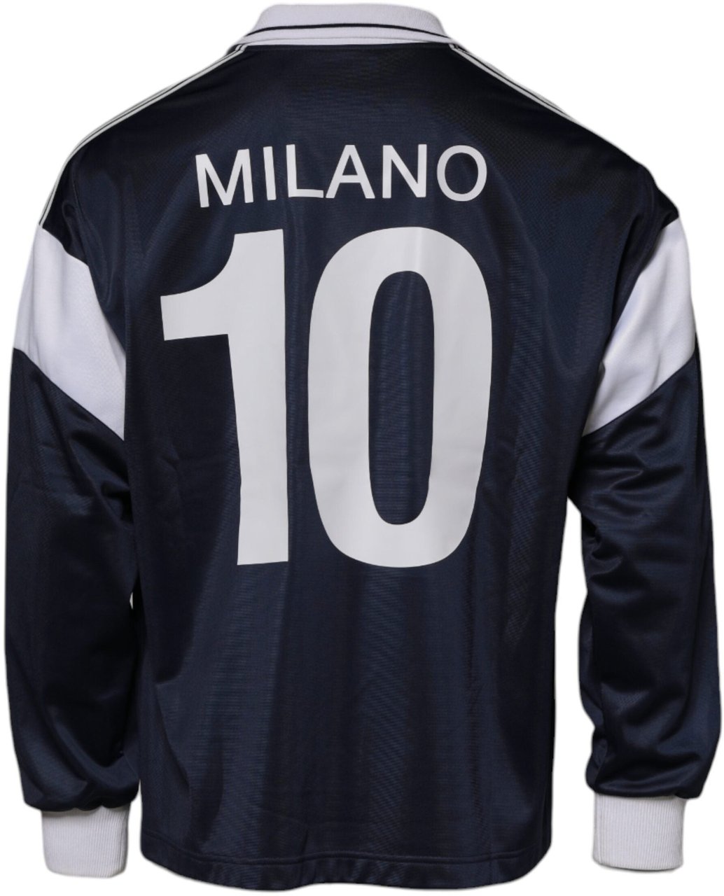 Dolce & Gabbana Blue Logo Jersey Collared Pullover Sweater Divers