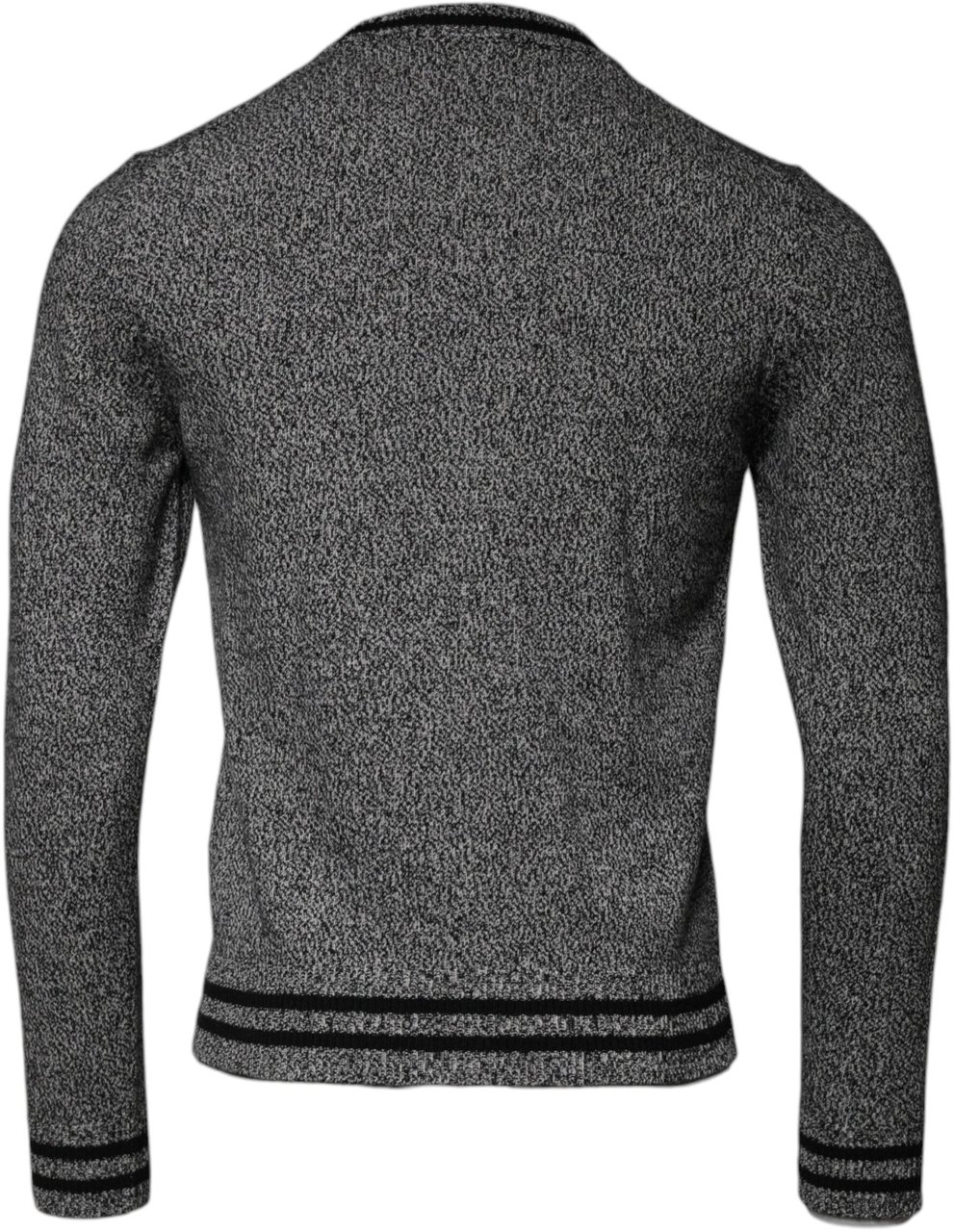 Dolce & Gabbana Gray Crown King Cashmere Pullover Sweater Grijs