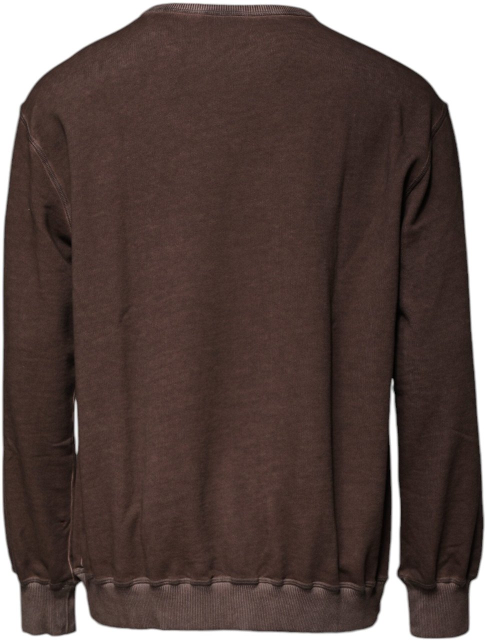 Dolce & Gabbana Brown Logo Print Crew Neck Pullover Sweater Bruin