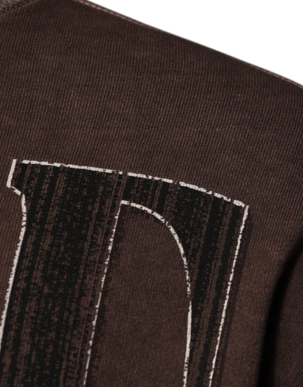 Dolce & Gabbana Brown Logo Print Crew Neck Pullover Sweater Bruin