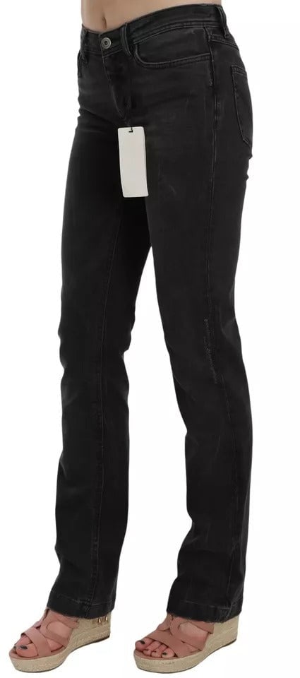 Dolce & Gabbana Black Slim Fit Cotton Jeans D&G Pants Zwart
