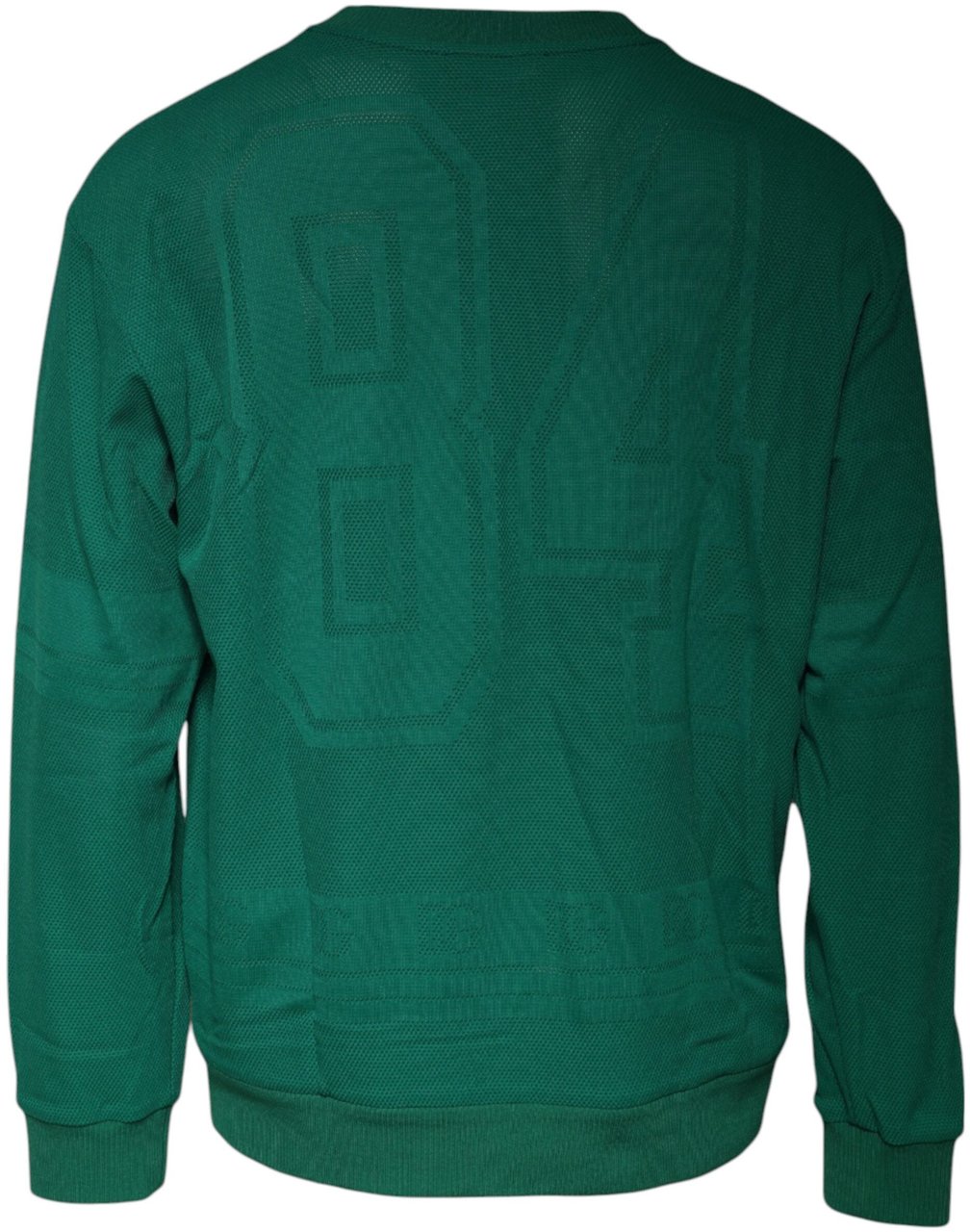 Dolce & Gabbana Green Logo Nylon Crew Neck Pullover Sweater Groen