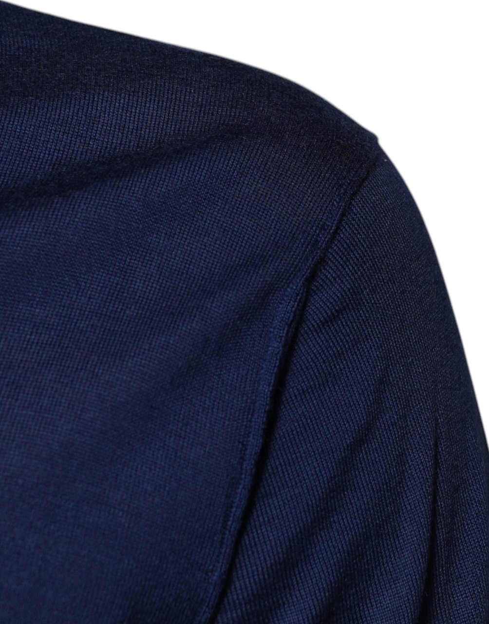Dolce & Gabbana Navy Blue Cashmere V-neck Pullover Sweater Blauw