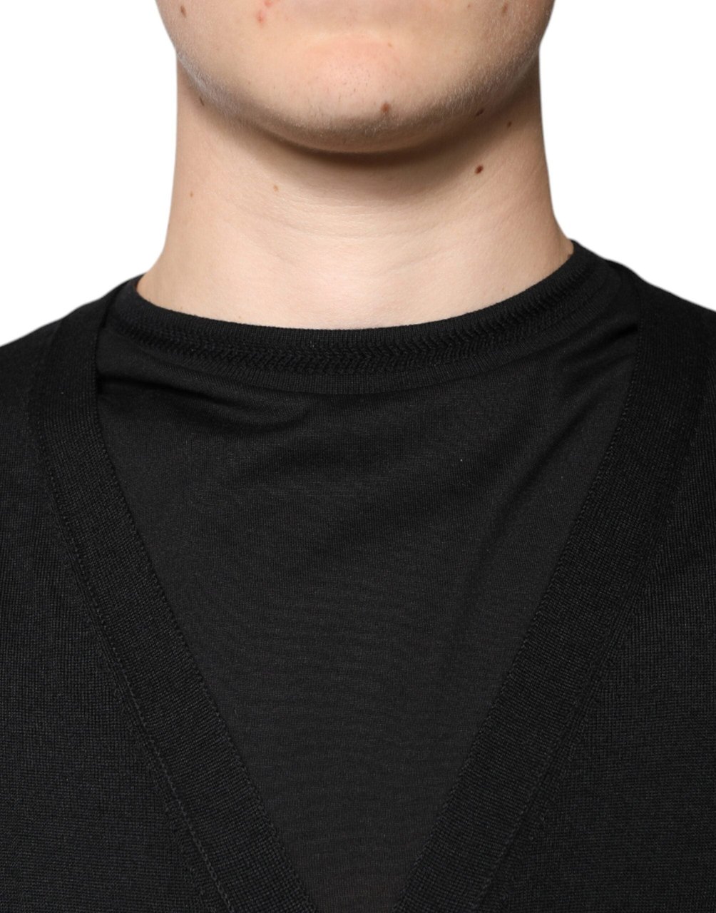 Dolce & Gabbana Black Cashmere Button Down Cardigan Sweater Zwart