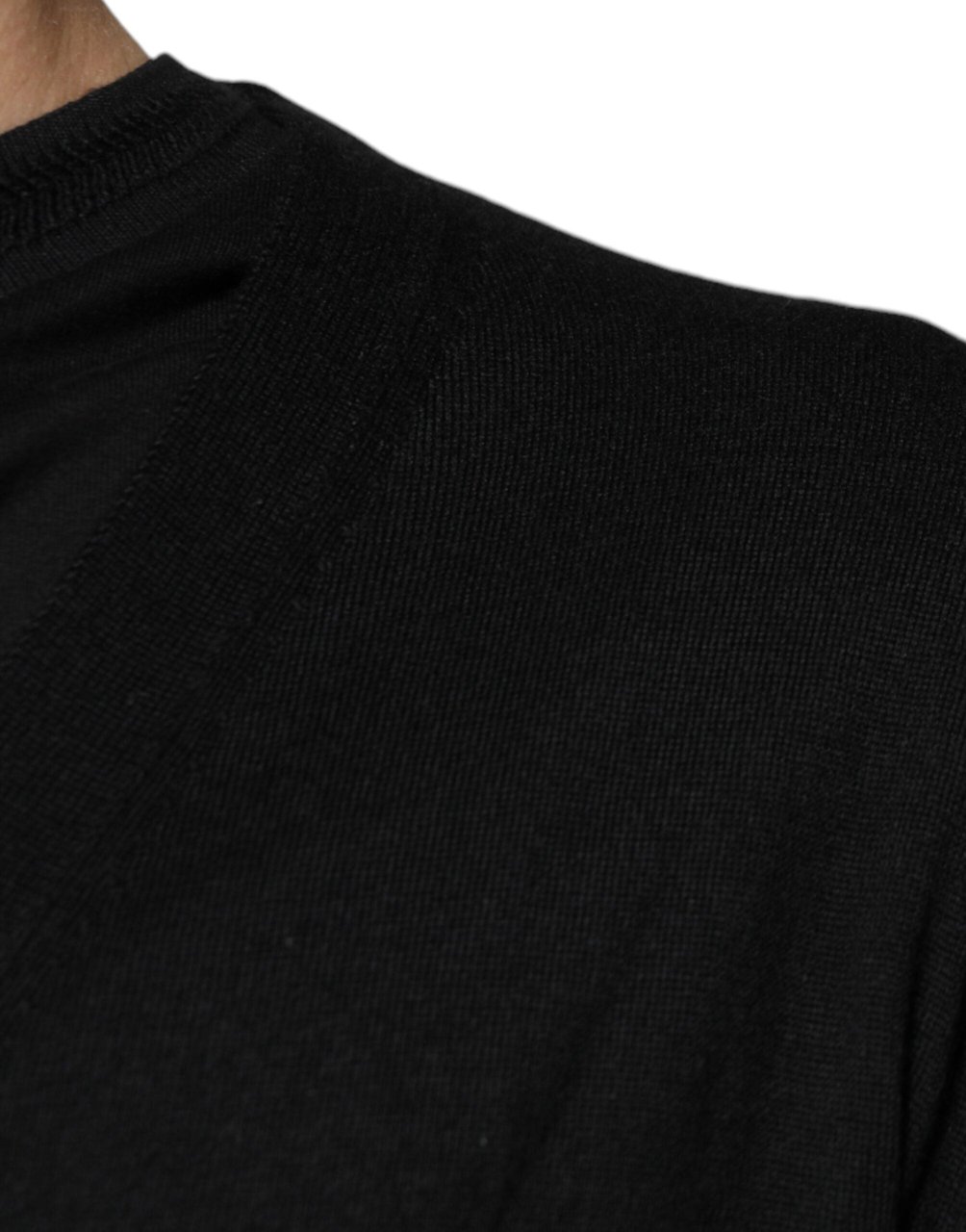 Dolce & Gabbana Black Cashmere Button Down Cardigan Sweater Zwart