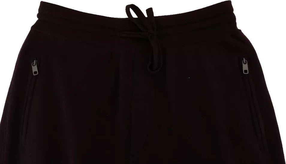 Dolce & Gabbana Purple Cashmere Gym Training Sport Pants Paars