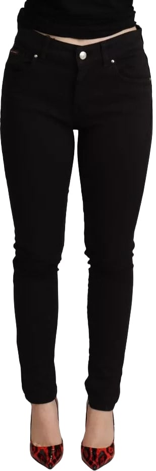 Dolce & Gabbana Black Cotton Stretch Skinny Denim Jeans Zwart