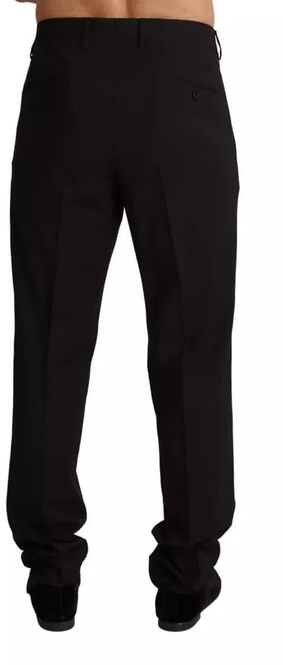 Dolce & Gabbana Black Dress Formal Skinny Pants Zwart