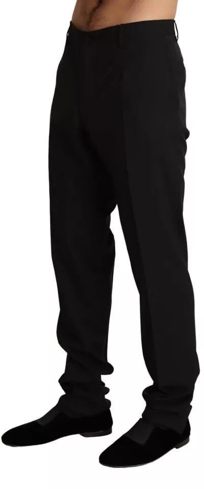 Dolce & Gabbana Black Dress Formal Skinny Pants Zwart