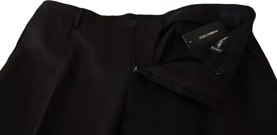 Dolce & Gabbana Black Dress Formal Skinny Pants Zwart