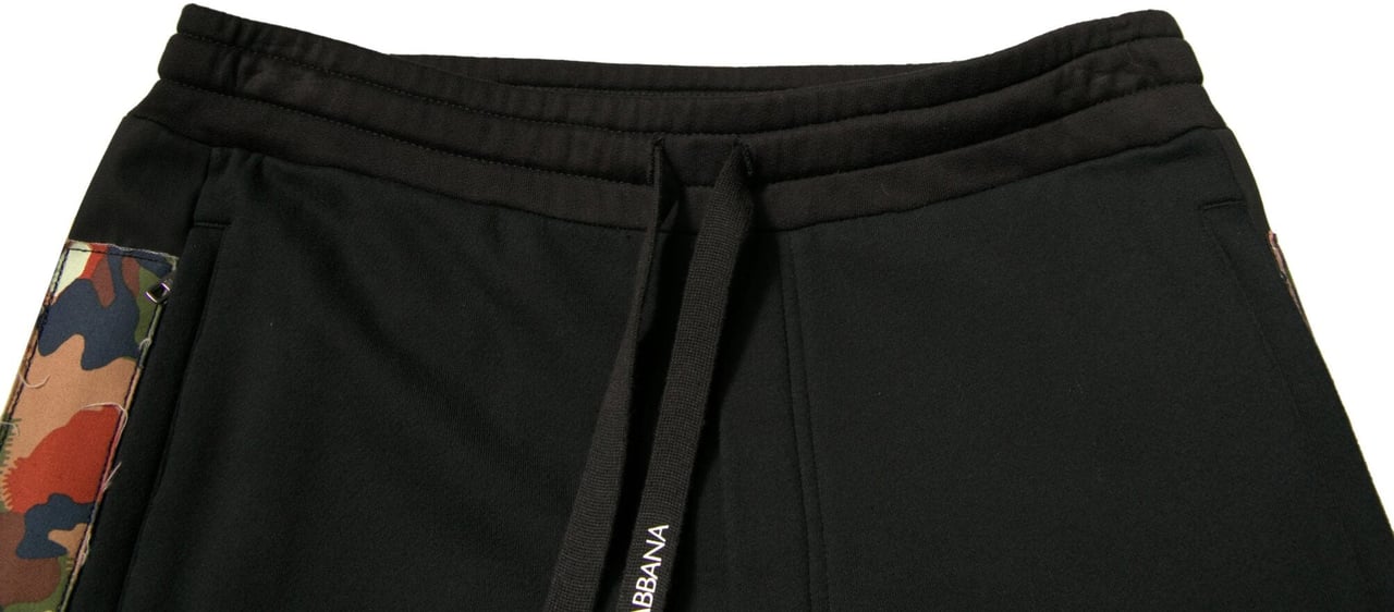 Dolce & Gabbana Black Cotton Jogger Cargo Sweatpants Pants Zwart