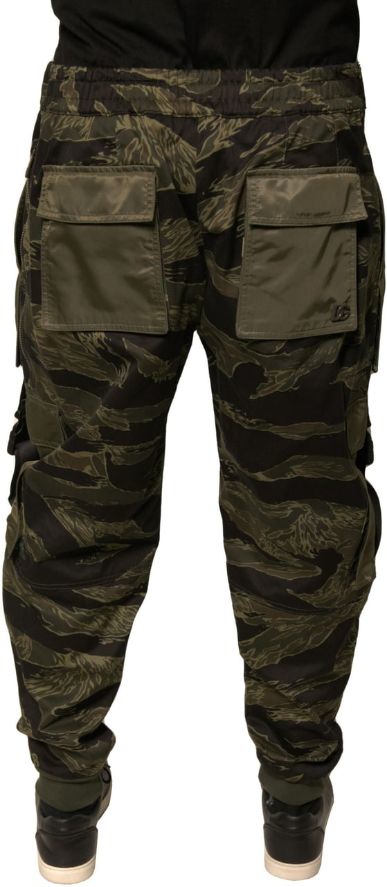 Dolce & Gabbana Green Cotton Jogger Cargo Pants Groen