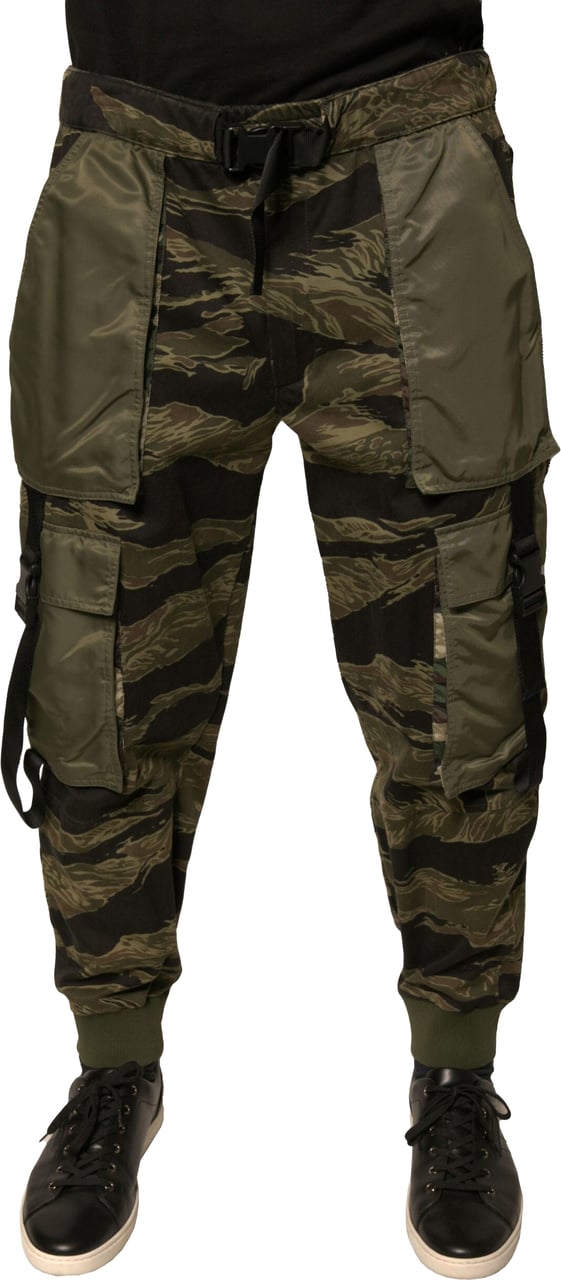 Dolce & Gabbana Green Cotton Jogger Cargo Pants Groen