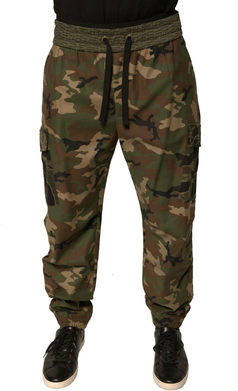 Dolce & Gabbana Multicolor Camouflage Cargo Sweatpants Pants Divers