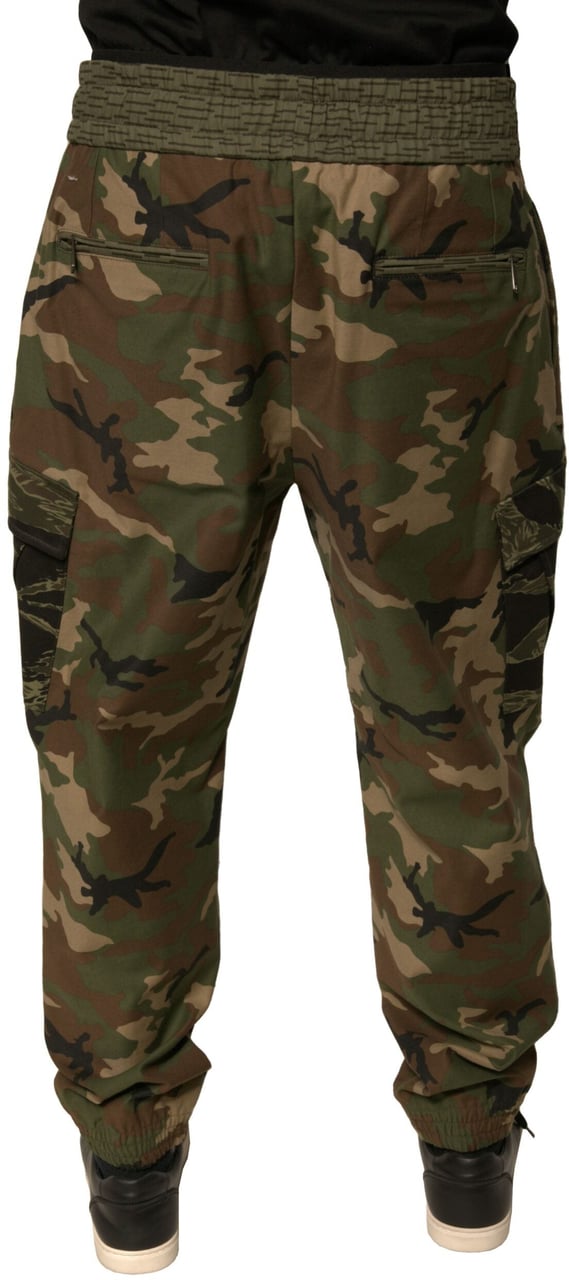 Dolce & Gabbana Multicolor Camouflage Cargo Sweatpants Pants Divers