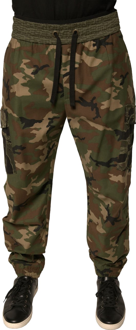 Dolce & Gabbana Multicolor Camouflage Cargo Sweatpants Pants Divers