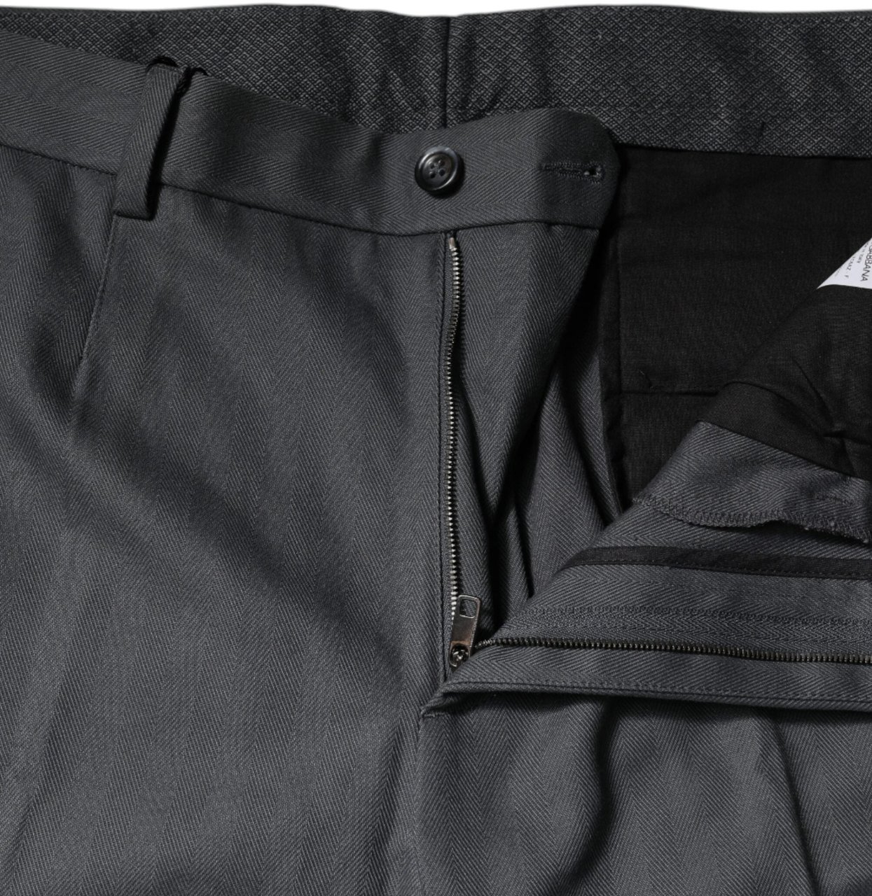 Dolce & Gabbana Gray Tapered Formal Dress Pants Grijs