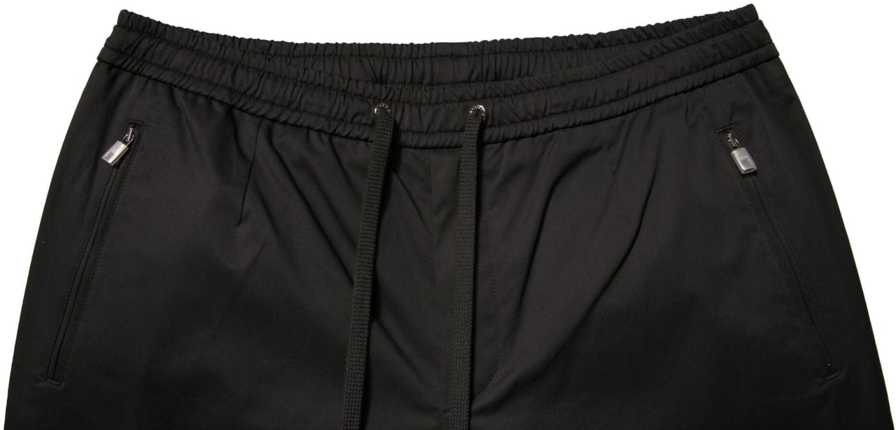Dolce & Gabbana Black Cotton Stretch Jogger Sweatpants Pants Zwart