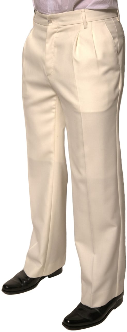 Dolce & Gabbana Off White Straight Dress Pants Wit