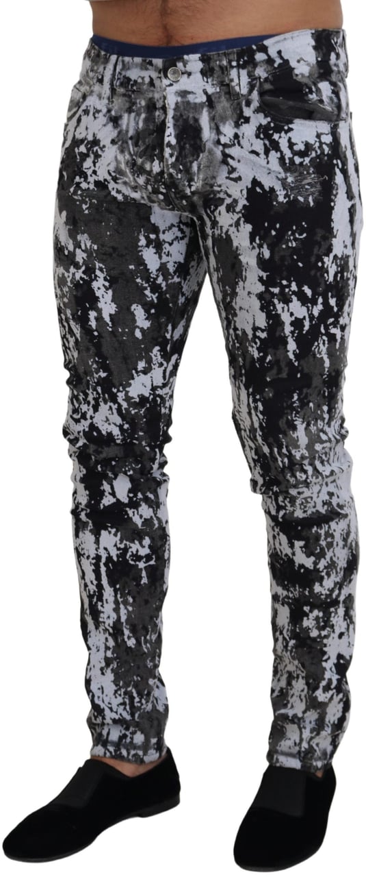 Dolce & Gabbana Multicolor Cotton Tie Dye Skinny Denim Jeans Divers