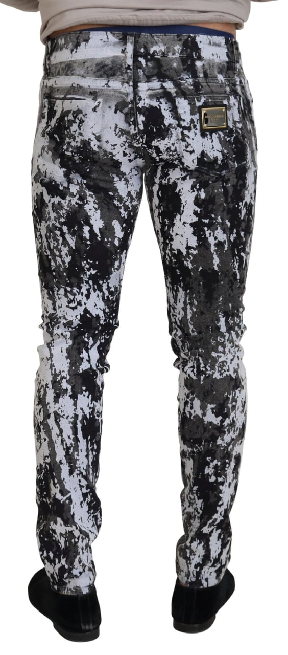 Dolce & Gabbana Multicolor Cotton Tie Dye Skinny Denim Jeans Divers