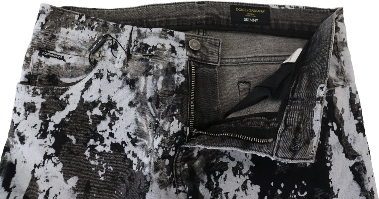 Dolce & Gabbana Multicolor Cotton Tie Dye Skinny Denim Jeans Divers
