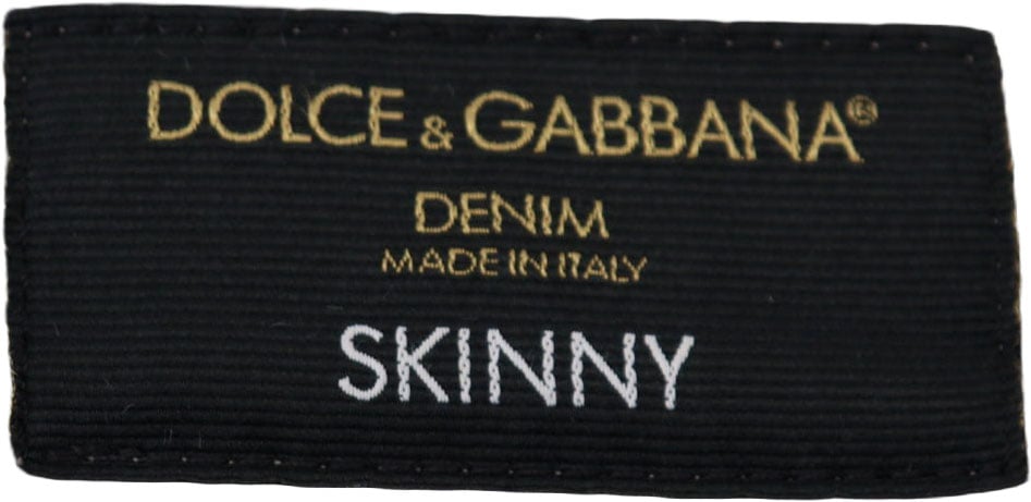 Dolce & Gabbana Multicolor Cotton Tie Dye Skinny Denim Jeans Divers