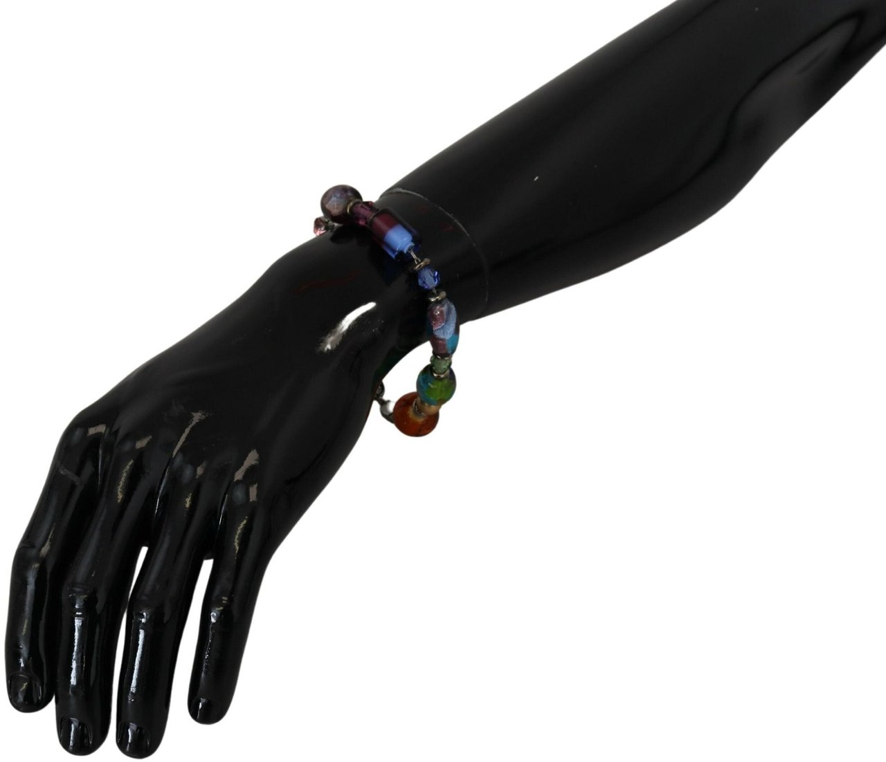 Dolce & Gabbana multicolor Silver Chain Brass Beaded Lobster Clasp Bracelet Divers