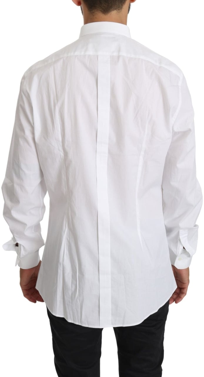 Dolce & Gabbana White Cotton Long Sleeve Top Shirt Wit