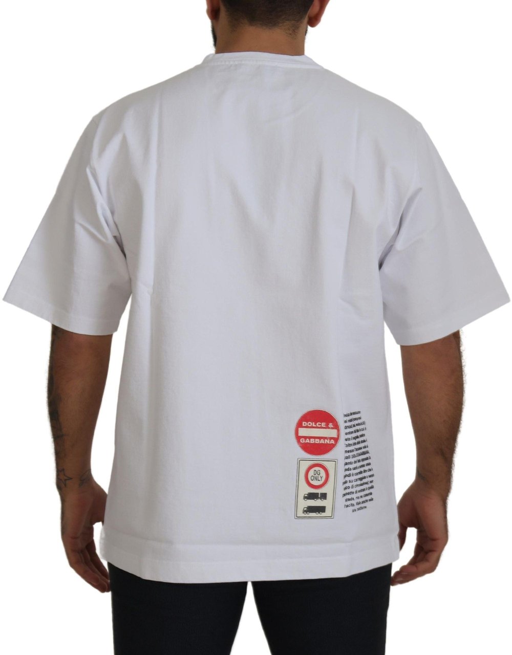 Dolce & Gabbana White Amor Heart Cotton Crewneck T-shirt Wit