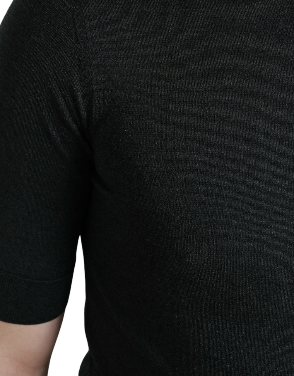 Dolce & Gabbana Dark Gray Crew Neck Short Sleeves T-shirt Grijs