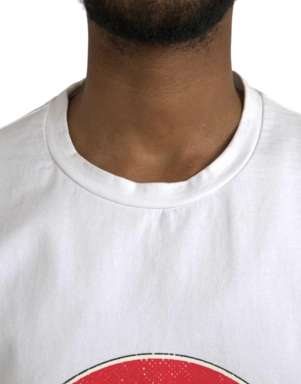 Dolce & Gabbana White Amor Heart Cotton Crewneck Short Sleeve T-shirt Rood