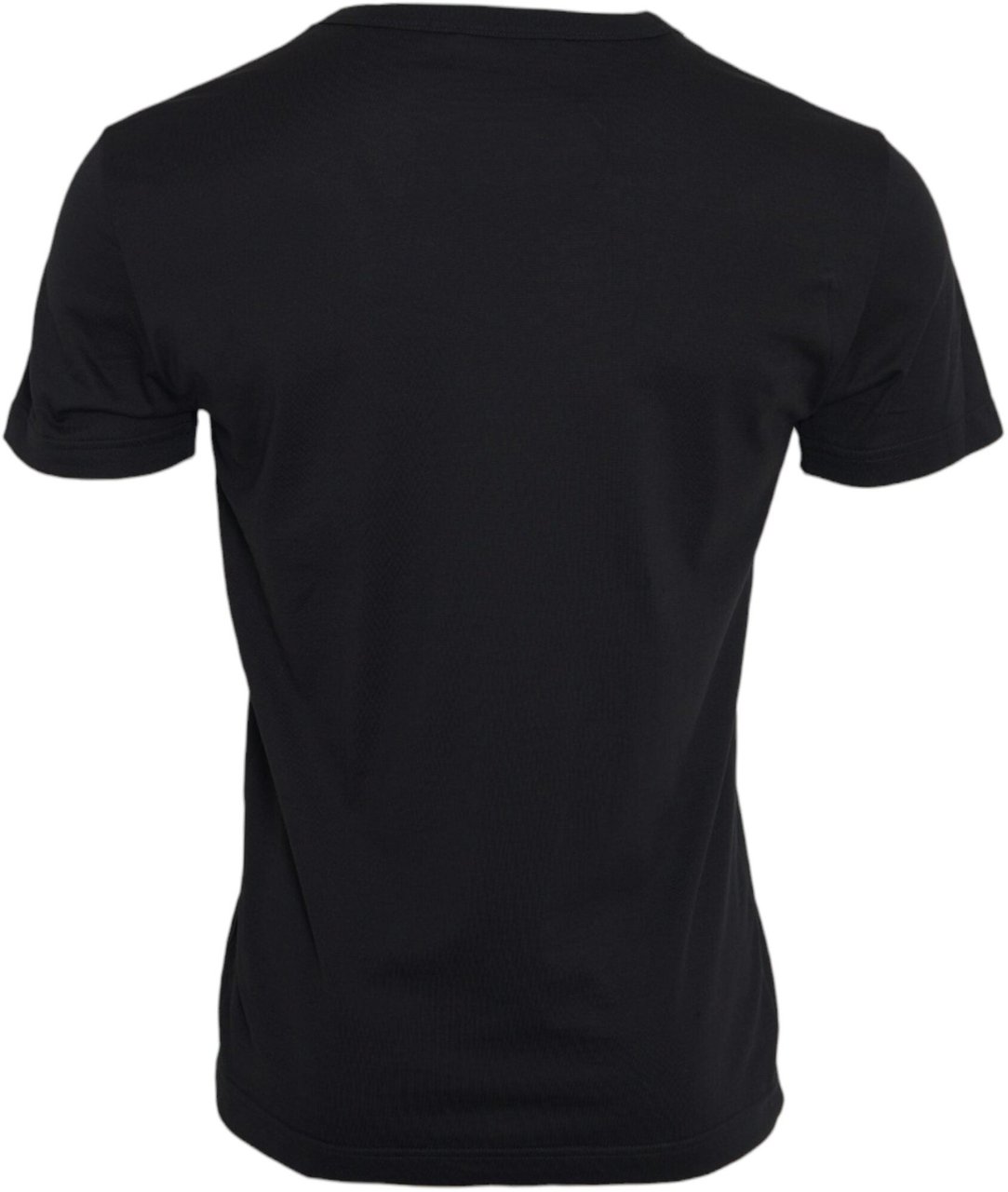 Dolce & Gabbana Black Cotton Silver Chain Short Sleeve T-shirt Zwart