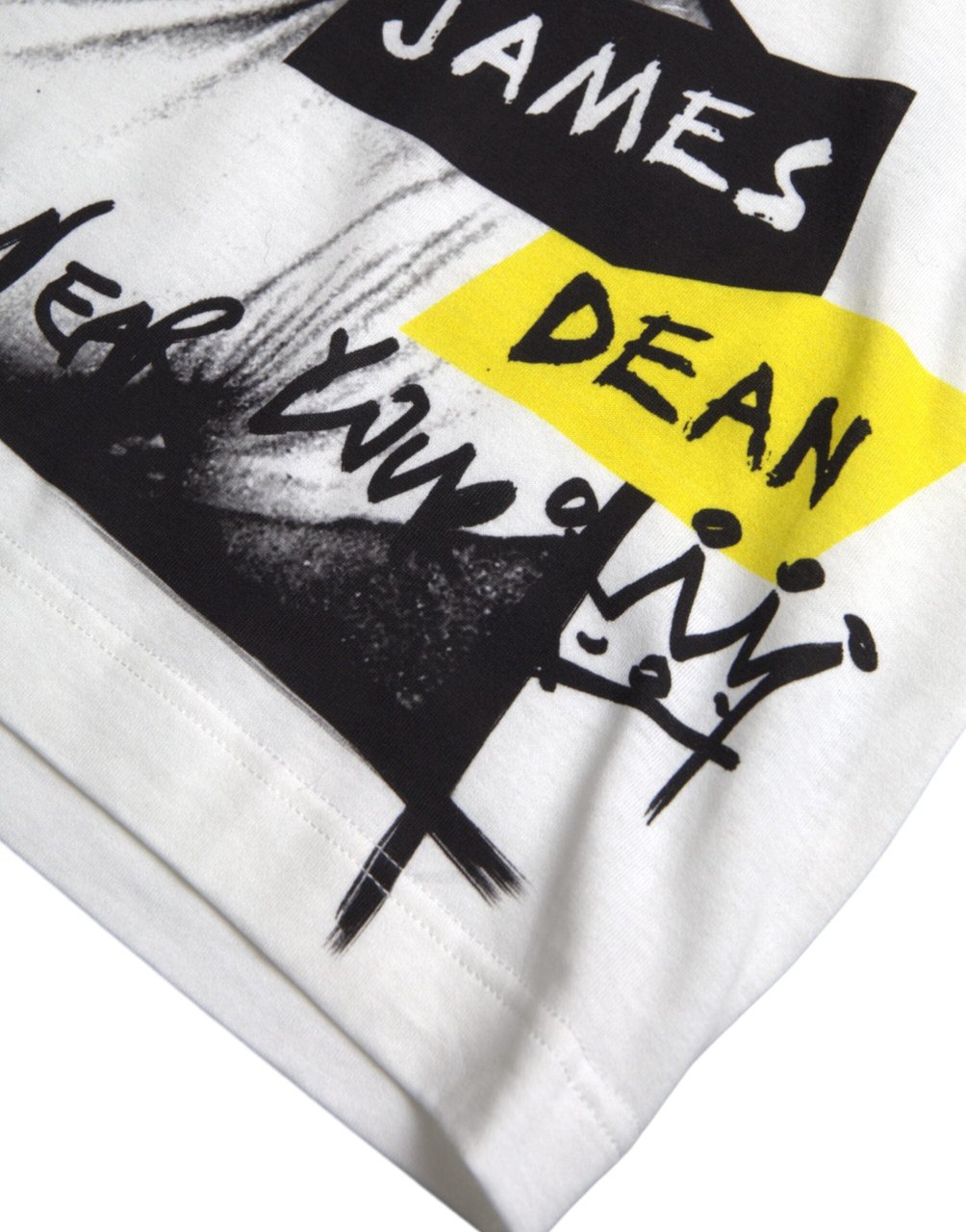 Dolce & Gabbana White Graphic Cotton Short Sleeves Men T-shirt Wit