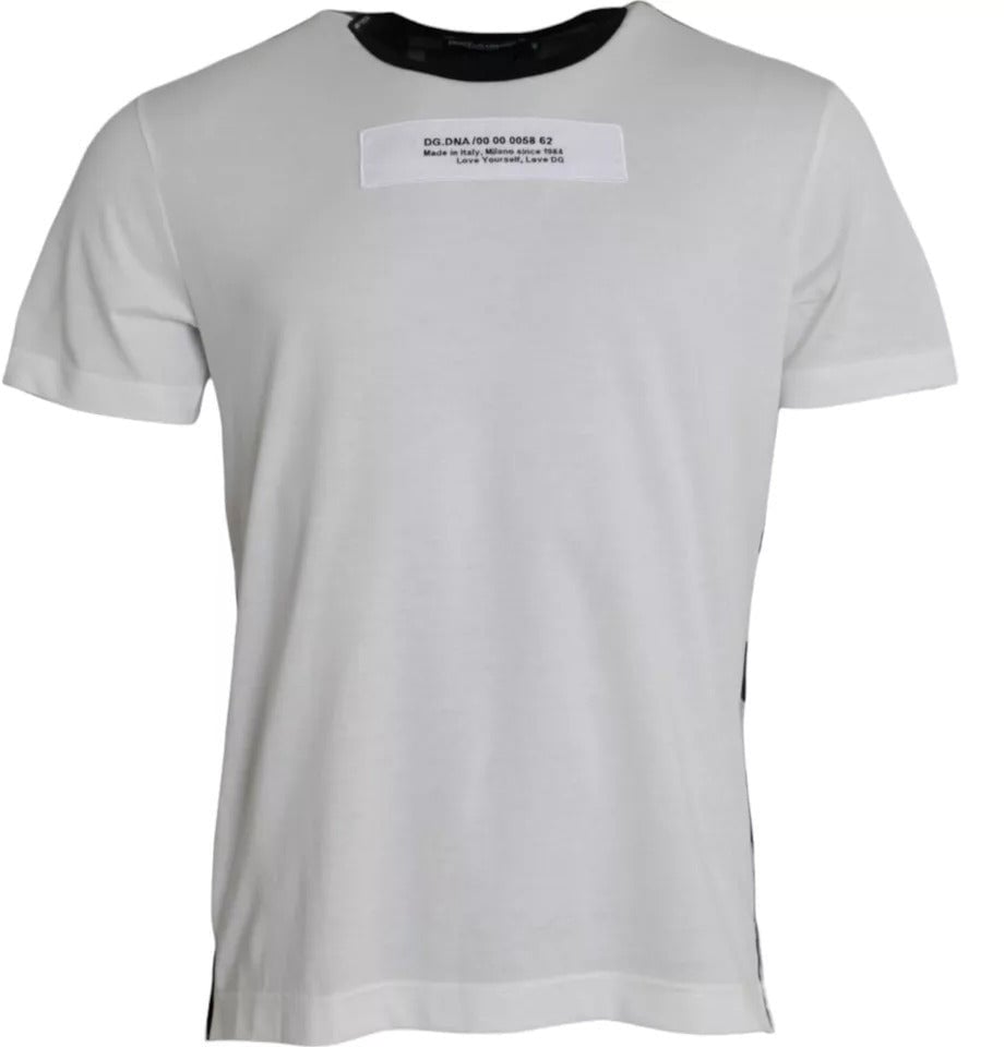 Dolce & Gabbana Black White Camouflage Round Neck T-shirt Divers
