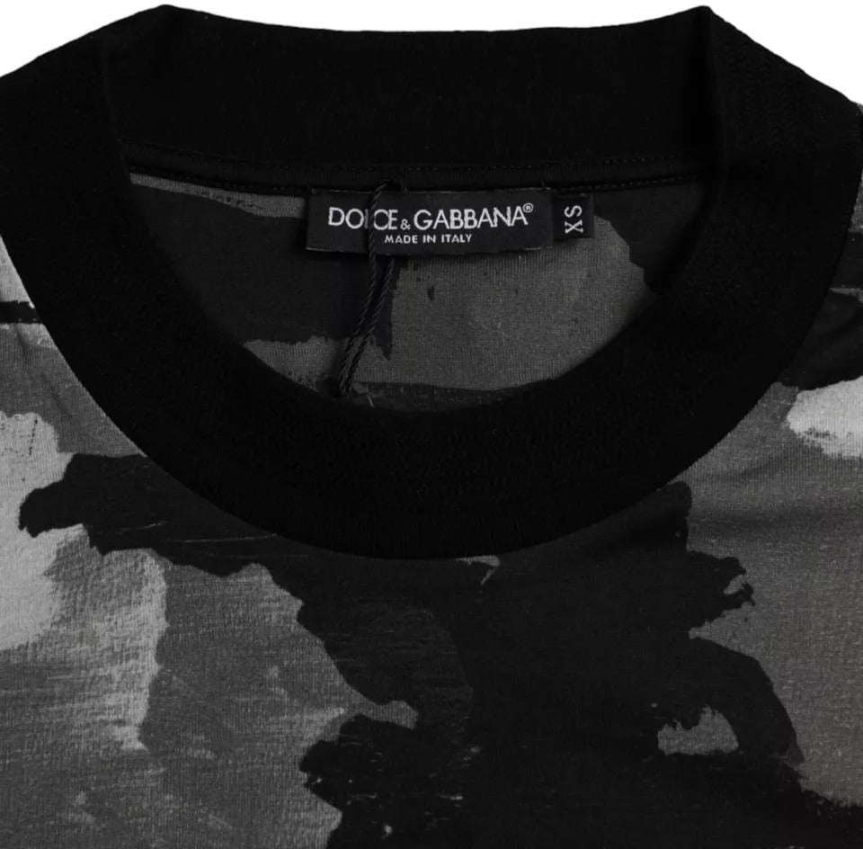 Dolce & Gabbana Multicolor Camouflage Cotton Crewneck T-shirt Divers